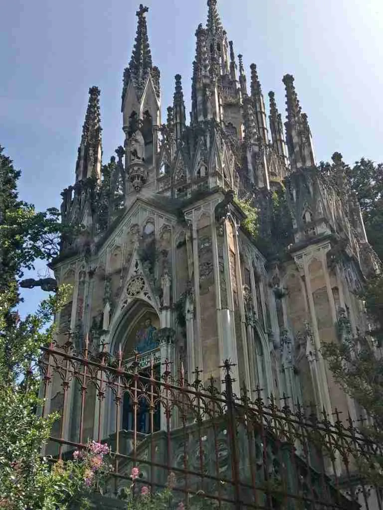 duomo of milan at cemetery of genoa